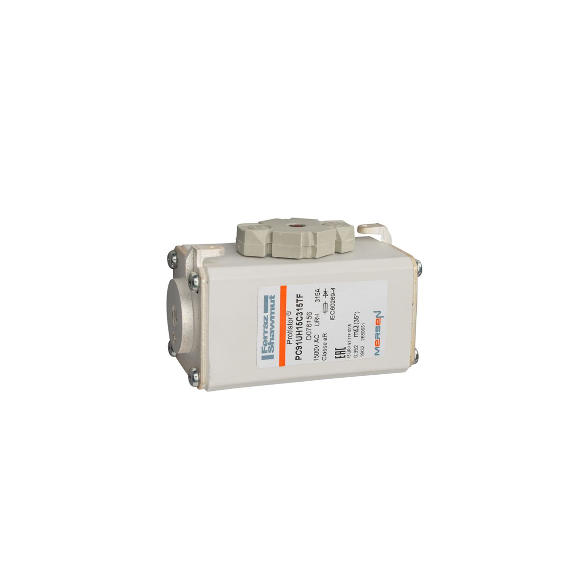 D076156 - Size 91 aR 1500VAC French end contacts aR 315 A 1500VAC